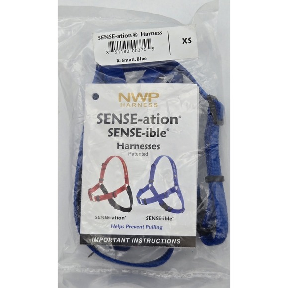 Sense-ation Other - SENSE-ation‎ No Pull Dog Trainer Walking Harness XS Blue Nylon Adjustable Pet